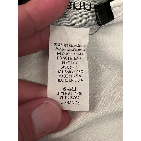 Marianne Tank Top Womens Large White Gold Beaded Strappy Halter Party USA - Picture 5 of 6